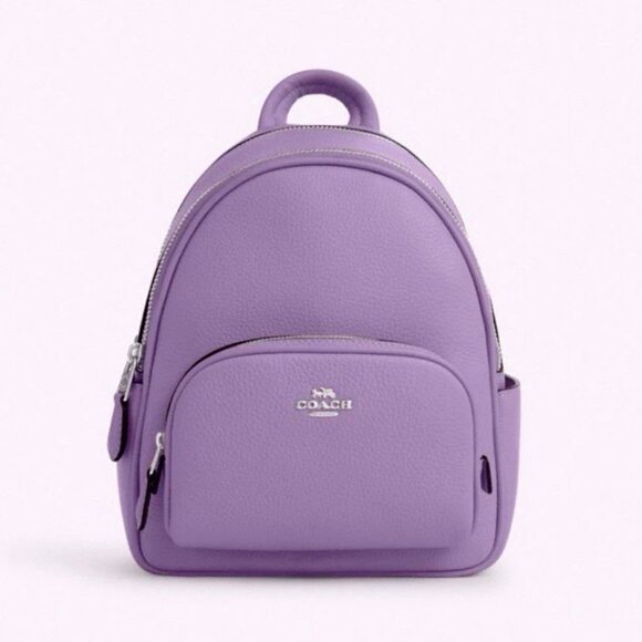 Nwt COACH Leather Mini Court Backpack - Picture 1 of 10